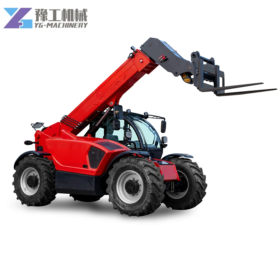 YG Telescopic Handler Boom Forklift 3/ 3.5 Ton 7/ 10/ 15/ 18m Telescope Forklift Telehandler with AC Cabin