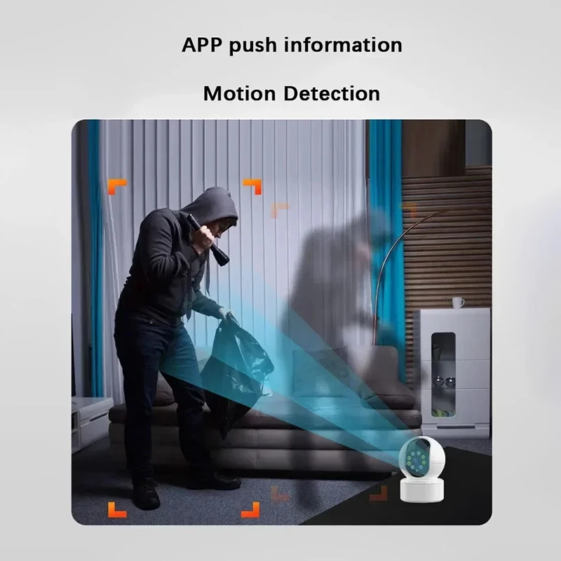 Caméra intelligente rotative 4K, Surveillance contrôlable par WiFi, Audio bidirectionnel, suivi automatique, moniteur de Vision nocturne couleur, caméra intérieure