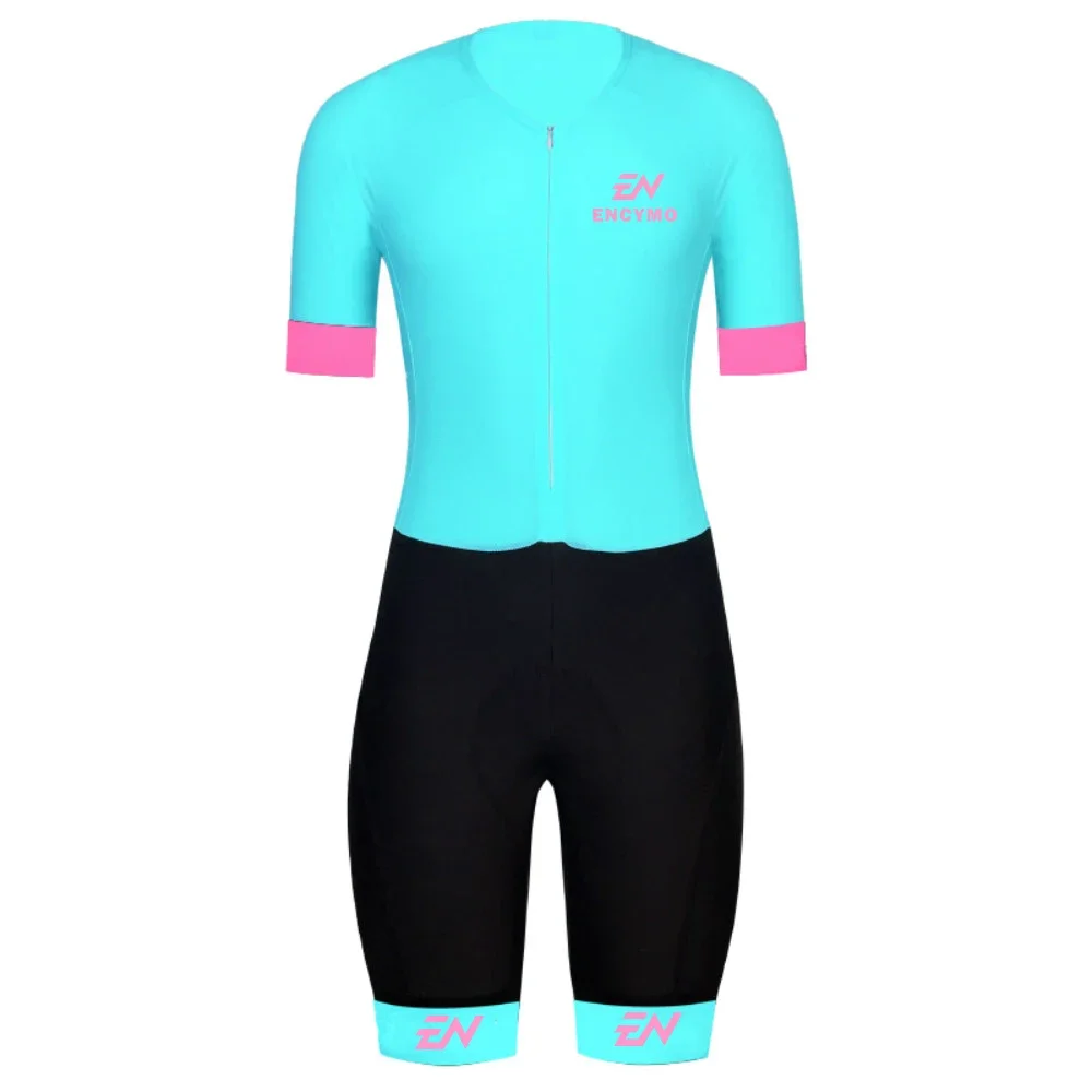 New 2022 ENCYMO Style Trisuit Outdoor Sportswear Triathlon Race Suit Cycling Skinsuit Pro Team Jumpsuit Triatlon Hombre