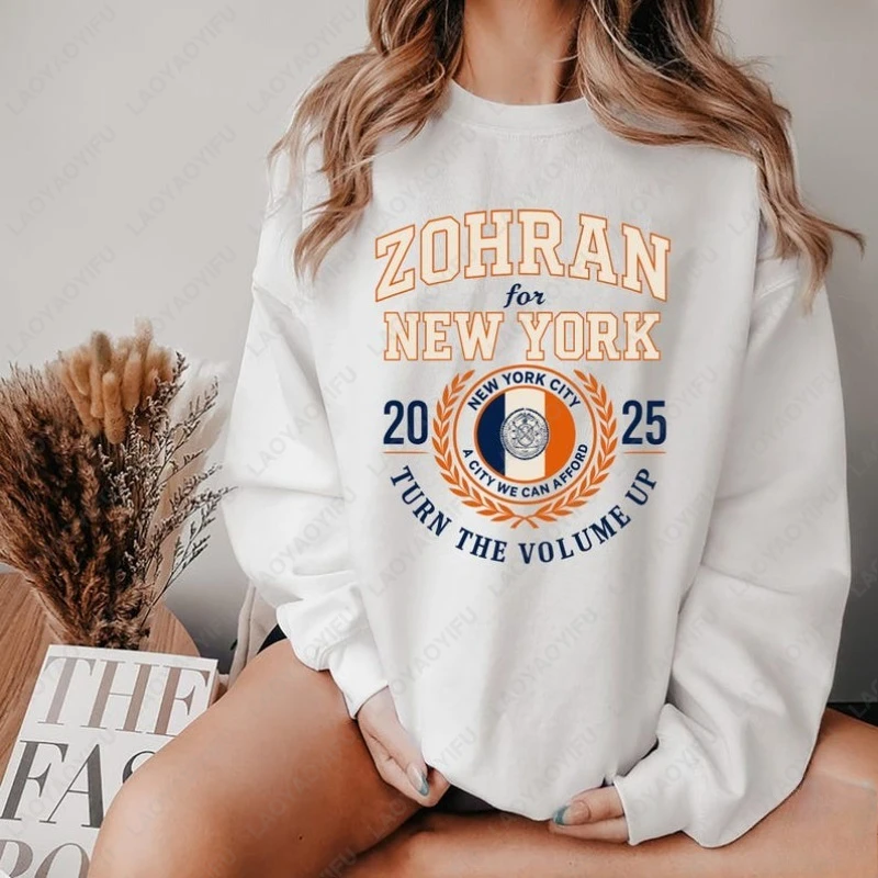 بدوره حجم يصل بلوفرات Crewneck Zohran Mamdani البلوز مايور Mamdani NYC 2026 احتجاج هوديس موضة للجنسين رياضية #5