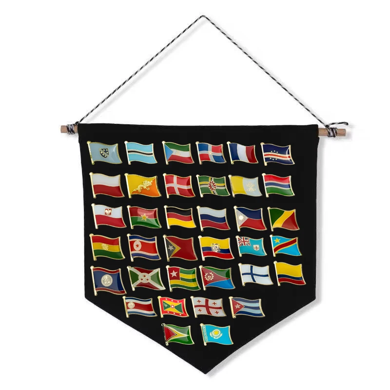 Bandeira da Polônia, Dinamarca, Alemanha, Rússia, França, Vaticano, Filipinas, Fiji, Colômbia, Cuba, Emblema de Bandeira, Pin de Lapela, Broche, Ícones