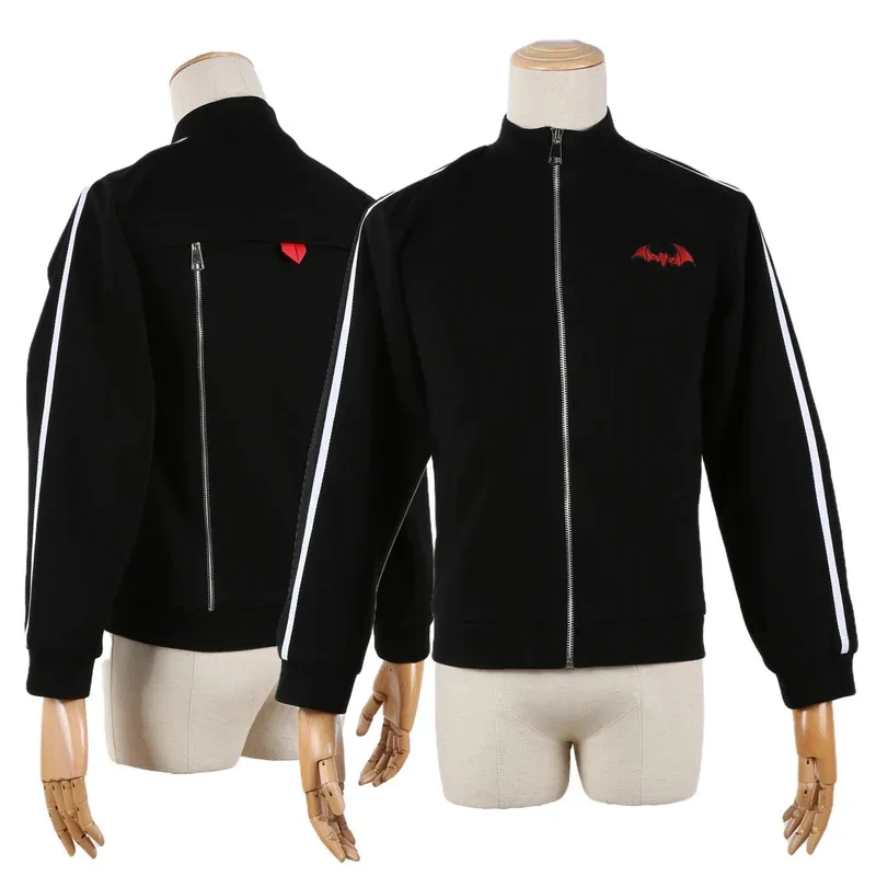 

HOLOUN Vtuber Cosplay Costume Kuzuha Virtual YouTuber Black Bat Jacket Casual Wear Coat Christmas Halloween Gift