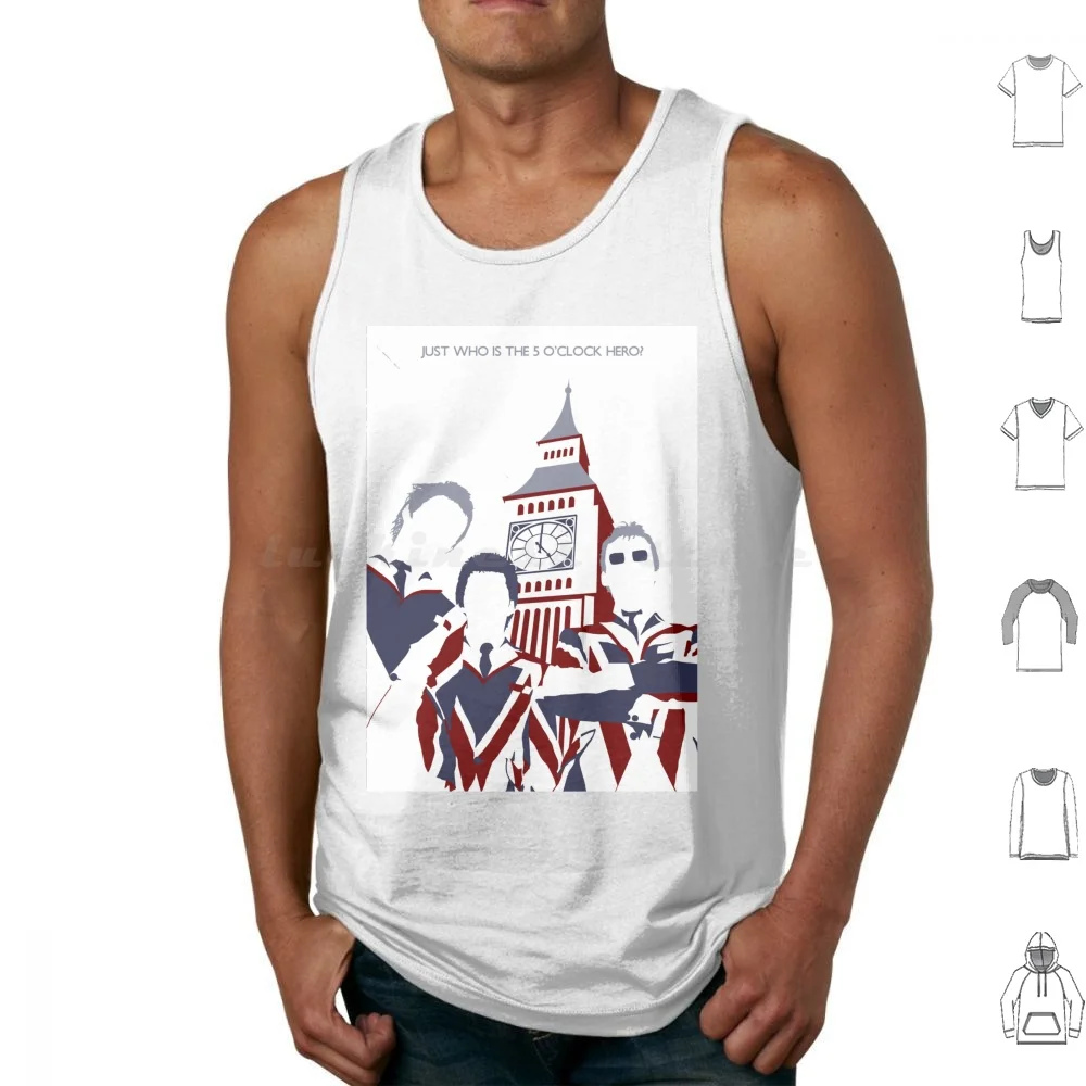 Mod Pop Art Tank Tops Vest بدون أكمام Mods Union Jack Punk Pop Music Pop Art