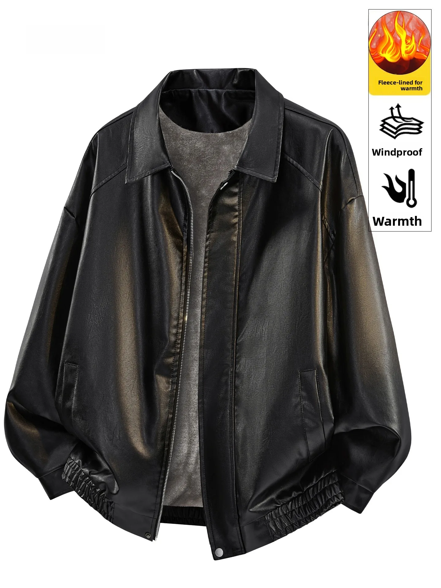 

GLM американский ретро-воротник-стойка на подкладке из искусственной кожи для мужчин, теплое зимнее пальто, молодежная повседневная модная верхняя одежда