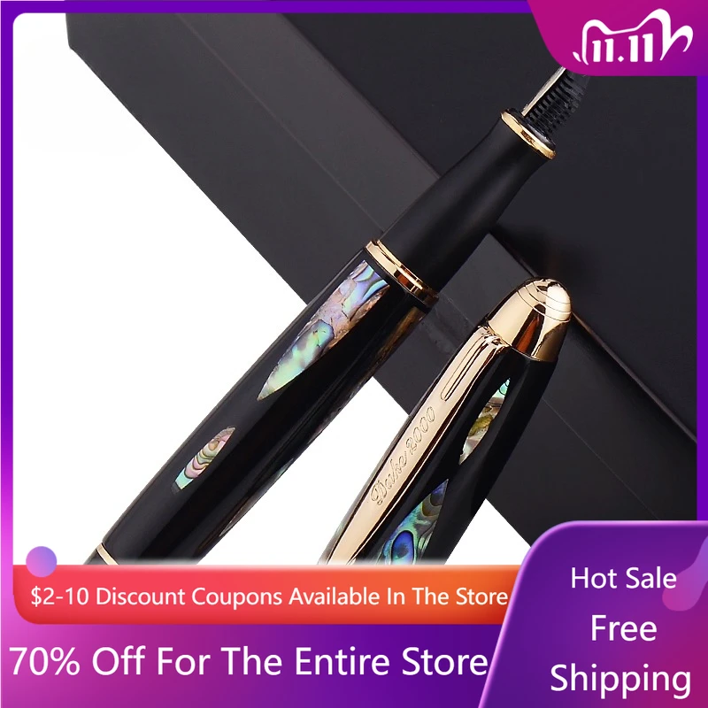 

Luxury Shell Carving Duke Fountain Pen F 0.5mm Nib 14k Gold Tip Sparkly Metallic Ink for Journaling Art Beginners Stationery Pen
