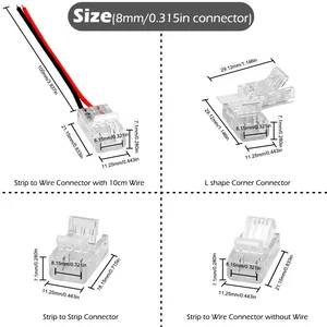 LED -Tars Anschluss 2 Pin COB, 5 Teile Verlängerungsdrahtanschluss -LED -Anschlüsse für 2835 5050 SMD COB Lichter 8 Hauptverkauf Radial Cocktail - №8