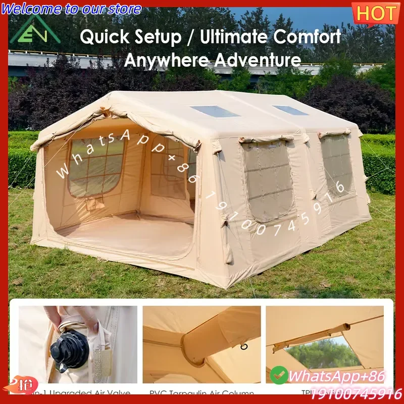 2026 Litai Antour 17.28 Cotton Canvas Inflatable Air Tent 5-6 Person Large Waterproof Four-Season Glamping One Bedroom