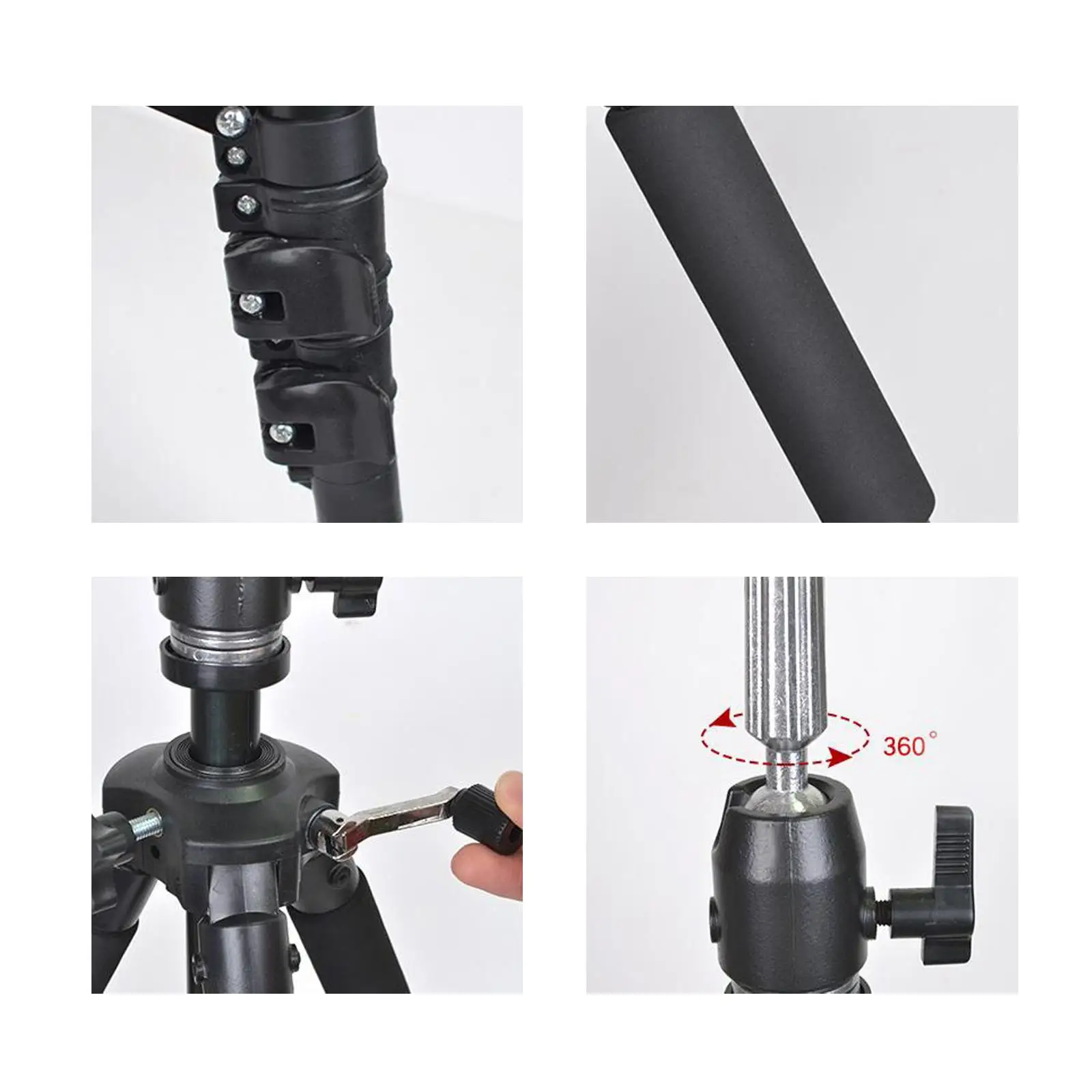 Wig Head Tripod Stand Block Adjustable Styling Wig Holder Manikin Training Multifunction for Hairdressing , Nonslip Salon