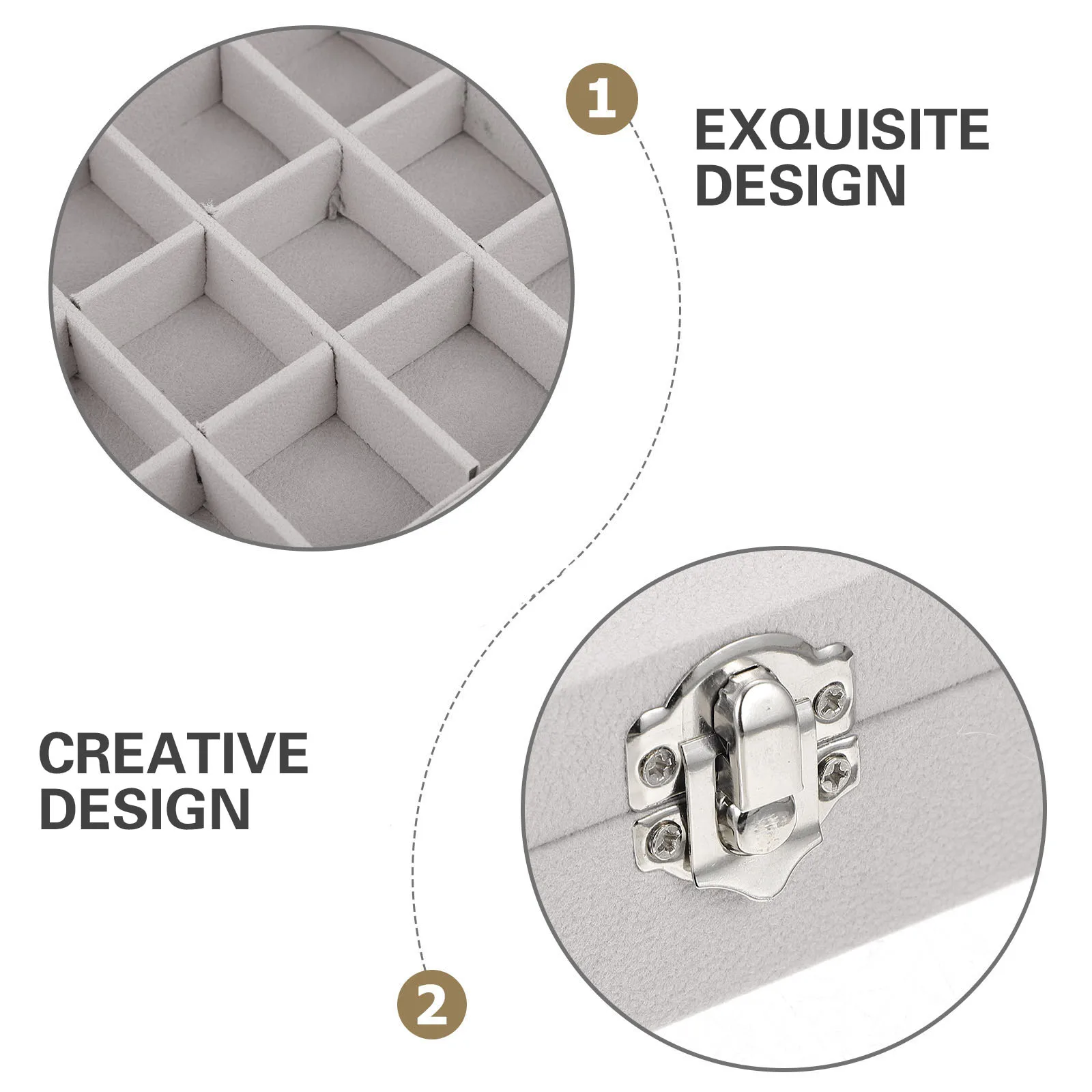 

Multi-Grid Jewelry Storage Case Elegant Jewelry Organizer for Earrings Ring Brooch Display Home Storage Earring Box
