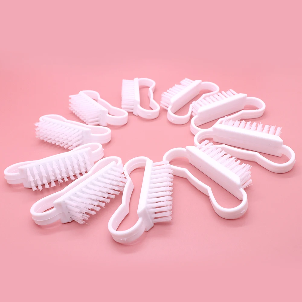 10PC Nail Art Clean Brush White Plastic Butterfly Handle Professional Soft Manicure Brushes Clean Dust Nails Products New Arrive