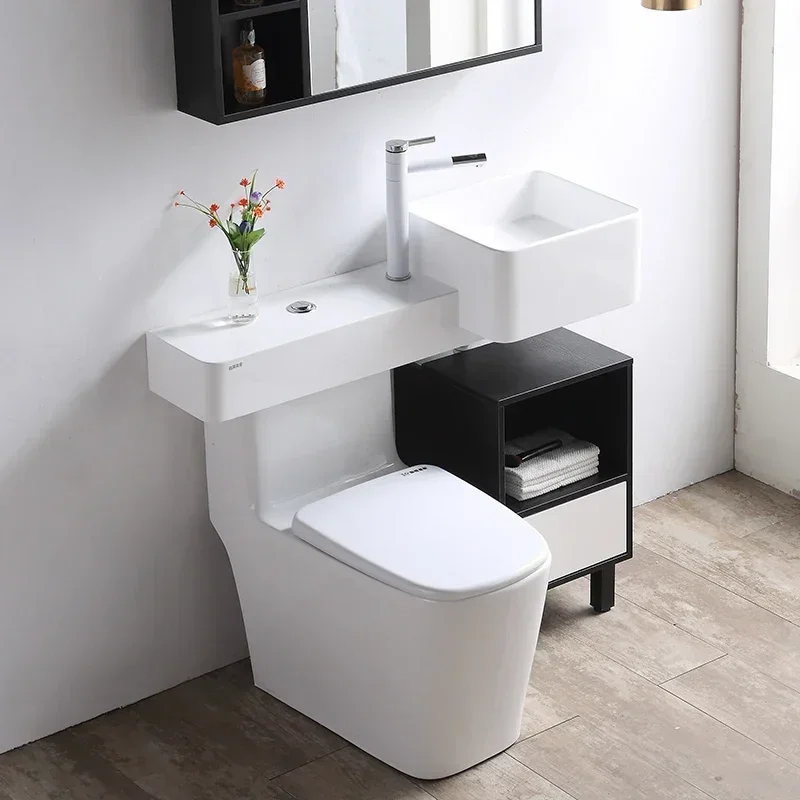 One-Piece Closet Small Apartment Wash Basin Integrated Wash Inter-Platform Basin Sink Wash Basin with Toilet