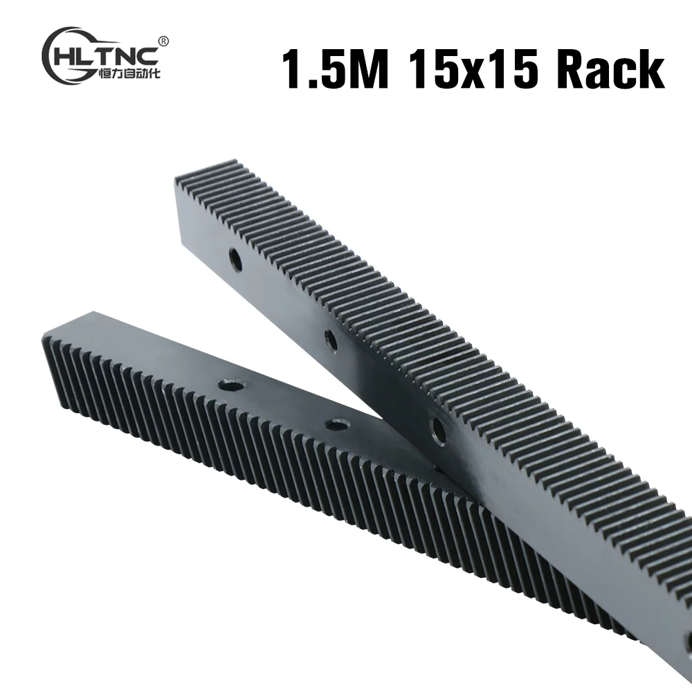 

HLTNC 500mm 1.5Mod 15*15 1000mm 1500mm 2000mm Gear Rack Precision CNC Zipper Straight Teeth Toothed Rack For Engraving Machine