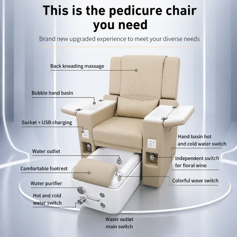 Intelligent Electric Manicure Sofa Multi Functional Reclining Single Massage Foot Chair Embroidered Eyelash Tattoo Eyebrow