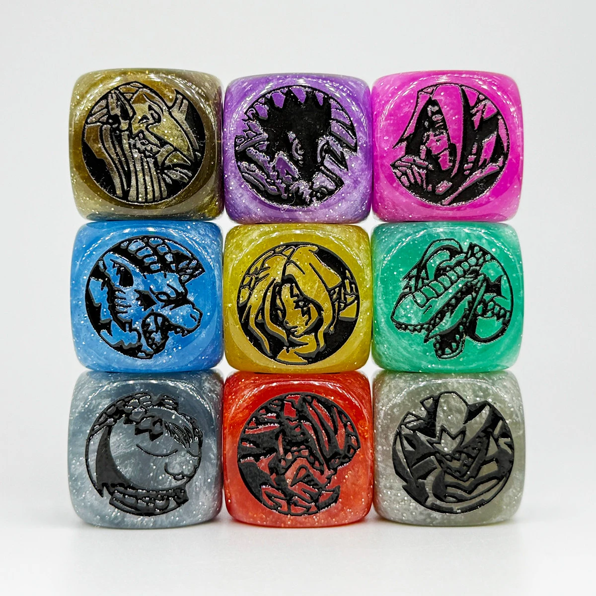 

Diy Self Made Digimon Adventure Barbamon Plastic Dice Ws Opcg Ptcg Dtcg Lilithmon Board Game Dice Set Anime Cards Gift Toys