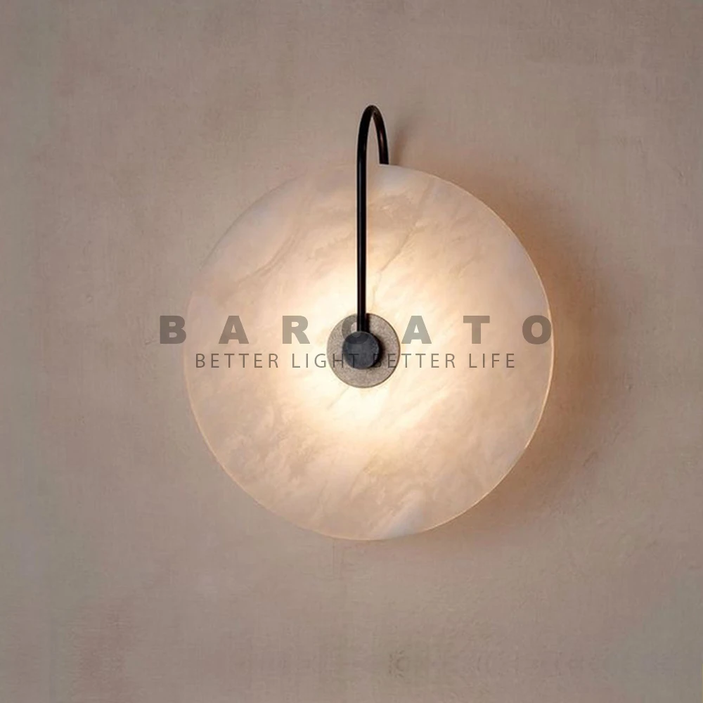 Modern Marble Led Wall Lamps Surface Mounted Led Wall Light Sconces Black Lighting Fixture Decoration Bedroom Foyer Loft Lamps