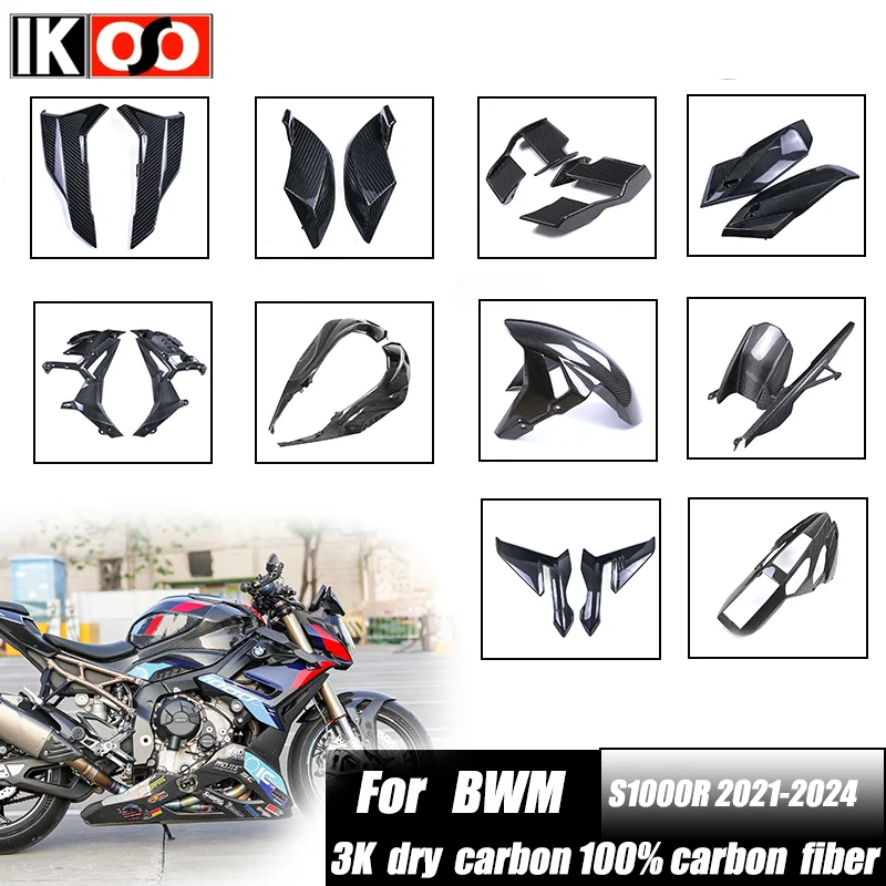 

IKOSO for BMW S1000R 2021 2022 2023 2024 Motorcycle modification Full bike fairing Lower cowling 100% carhon fiber 3K dry carbon