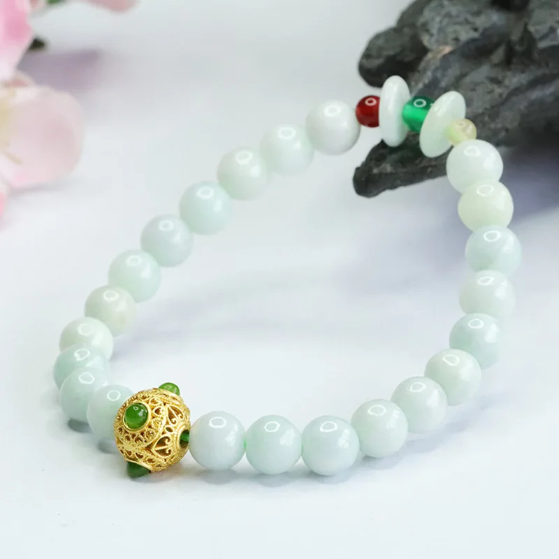 

Браслет из натурального жадеита Мьянмы А, браслет из нефрита с защитной пряжкой.