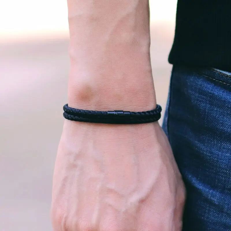 5 Colors Simple Style Men Bracelet Grade A 4mm Keel Rope Braslet Bilayer Outdoor Sports Survival Braclet Pulseria Homme Joias