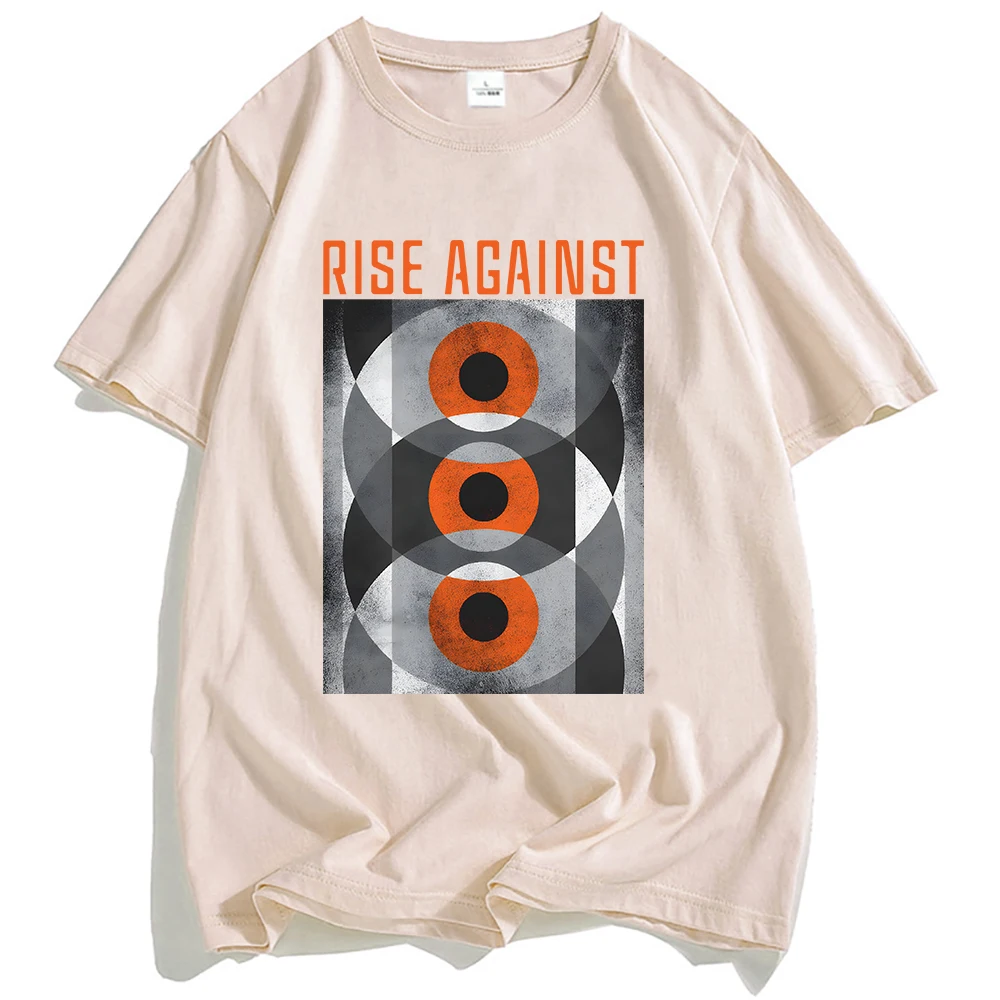 Koszulka Marble Eyes RISE AGAINST Ricochet Laser T-shirty Bawełniane Unisex Streetwear Hip Hop Luźna Letnia Męska Koszulka z Nadrukiem Odzież