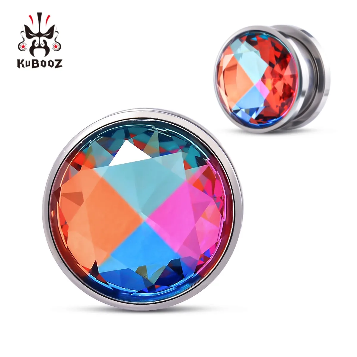 

Wholesale Ear Tunnels Plugs Stretcher Gauges Colorful Zircon Expander For Ears Stainless Steel Piercing Jewelry Earrings 32PCS