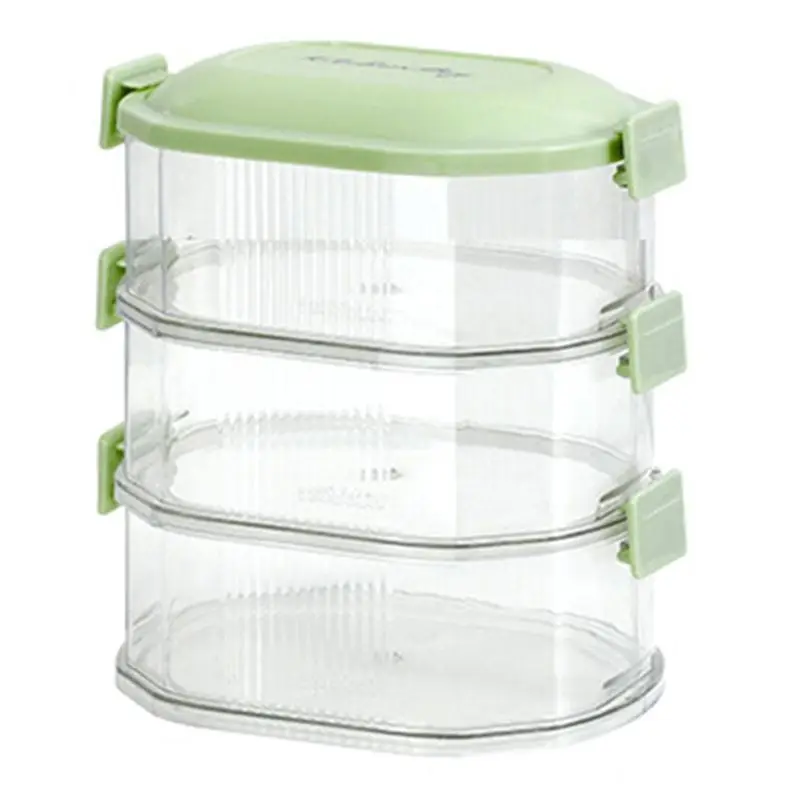 GTBL 3 Layer Food Storage Containers  Leak Proof Air Tight Food Storage Box With Lid 3PCS