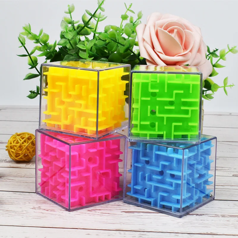 Colorful Transparent 3D Three-dimensional Maze 5.5cm Walking Beads Breakout Intelligence Maze Children's Puzzle Toys Gifts