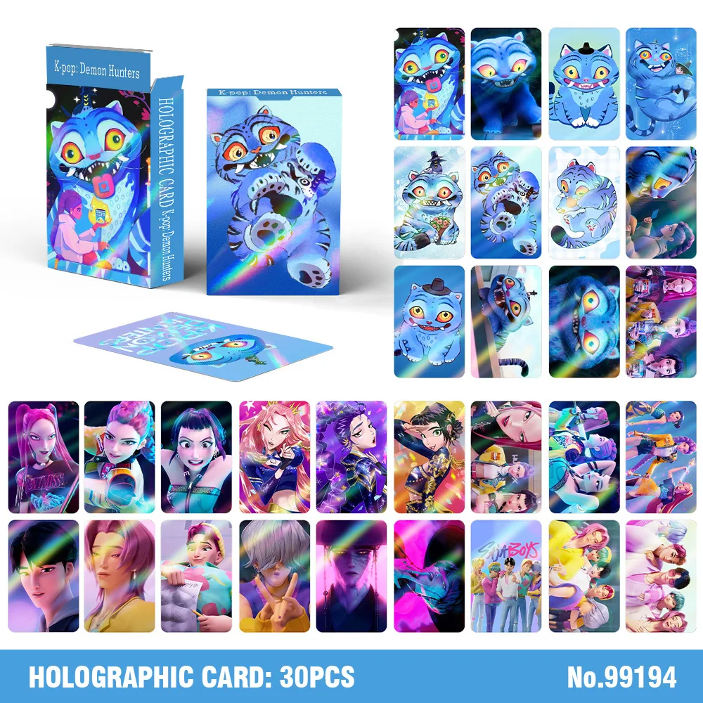 

30/55 шт. Kpop Demon Hunters Tiger Derpy Huntrix Saja для мальчиков открытки коллекция фанатов HD Lomo фотокарточки