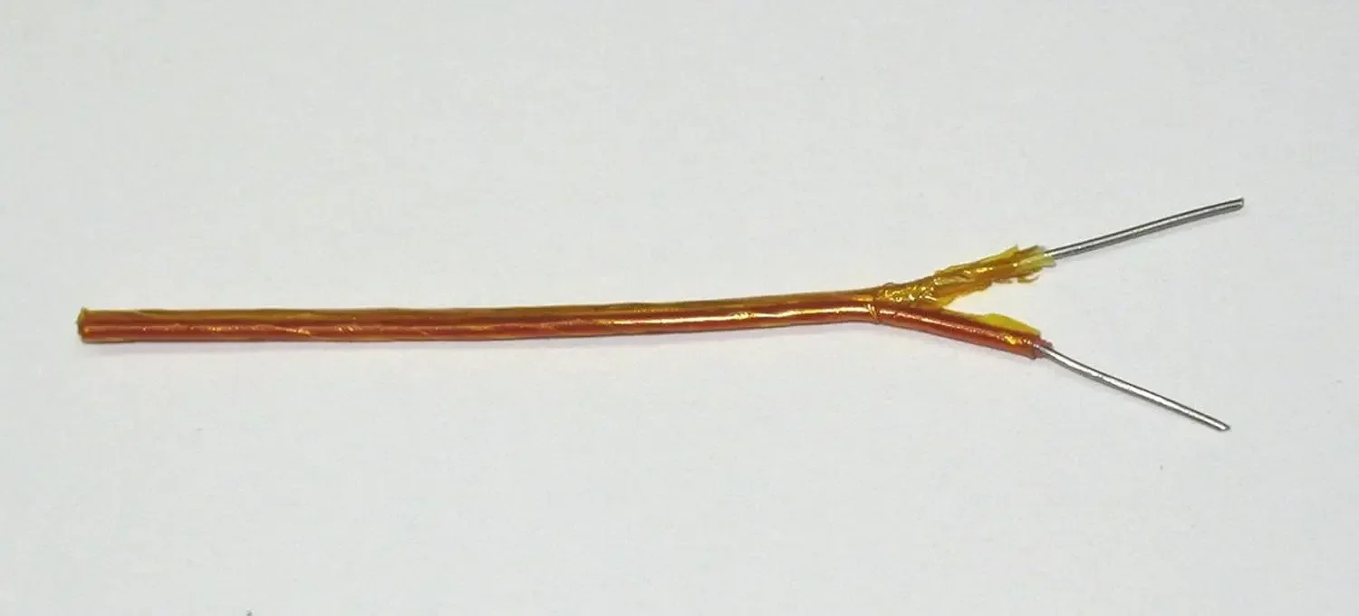 5 meters roll - High Temperature K-Type Thermocouple Wire AWG 24 w. Kapton Insulation