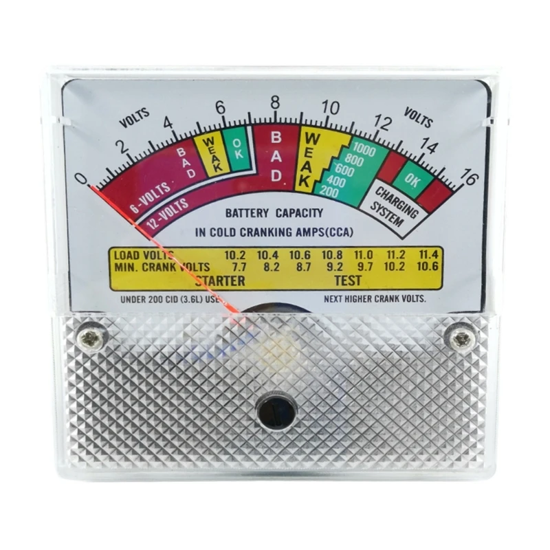 Battery Voltmeter Capacity Meter Tester Universal for Most Car Battery Checker