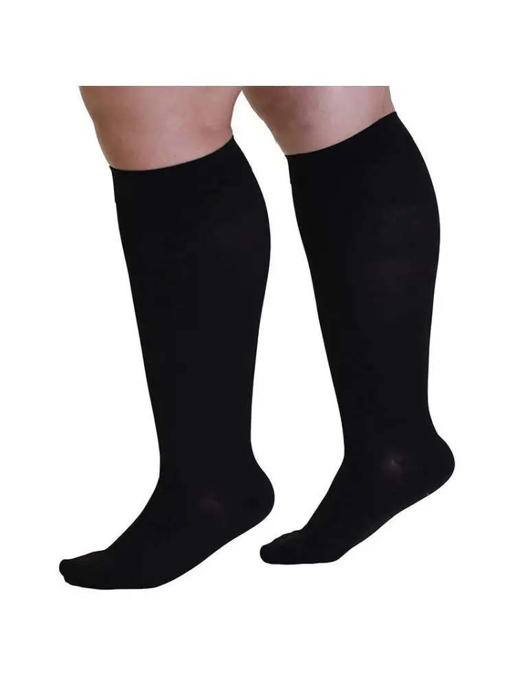 5xl 6xl 7xl Plus Size Compression Socks For Men Women Anti-varicose Thrombus Knee High Elastic Stockings Running Travel Recovery