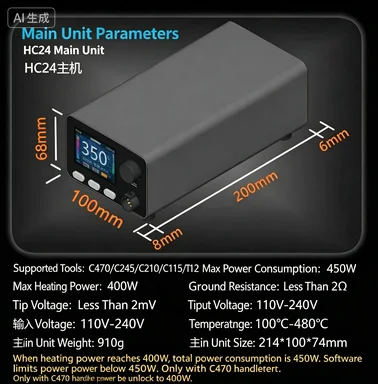 Digital display intelligent lead-free new energy maintenance 400W constant temperature soldering station