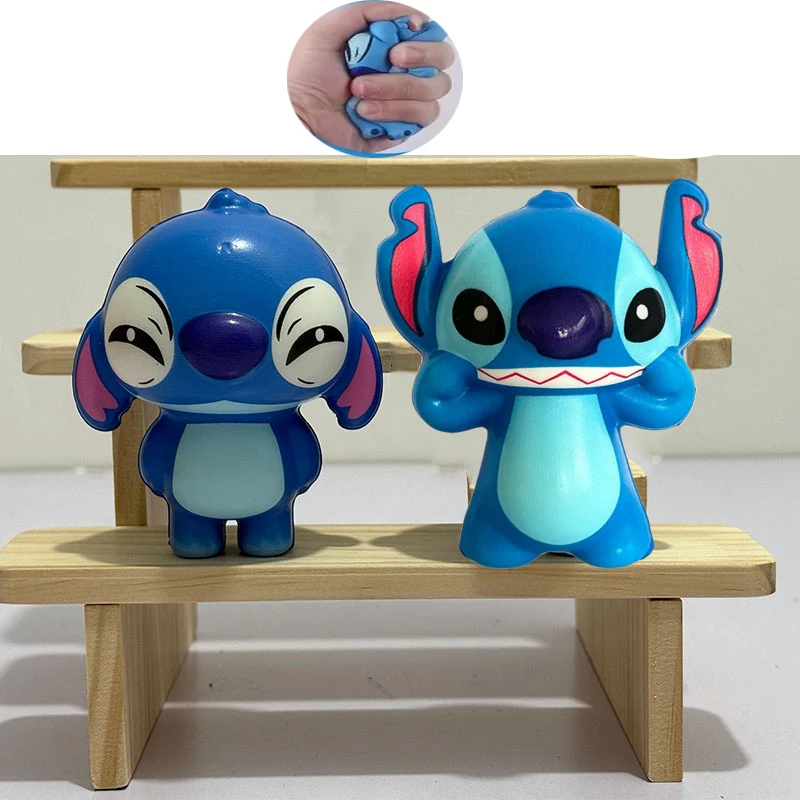 Disney Lilo & Stitch zabawki dekompresyjne Kawaii Cartoon Stitch model figurki lalka powolne odbicie zabawki antystresowe prezenty dla dzieci