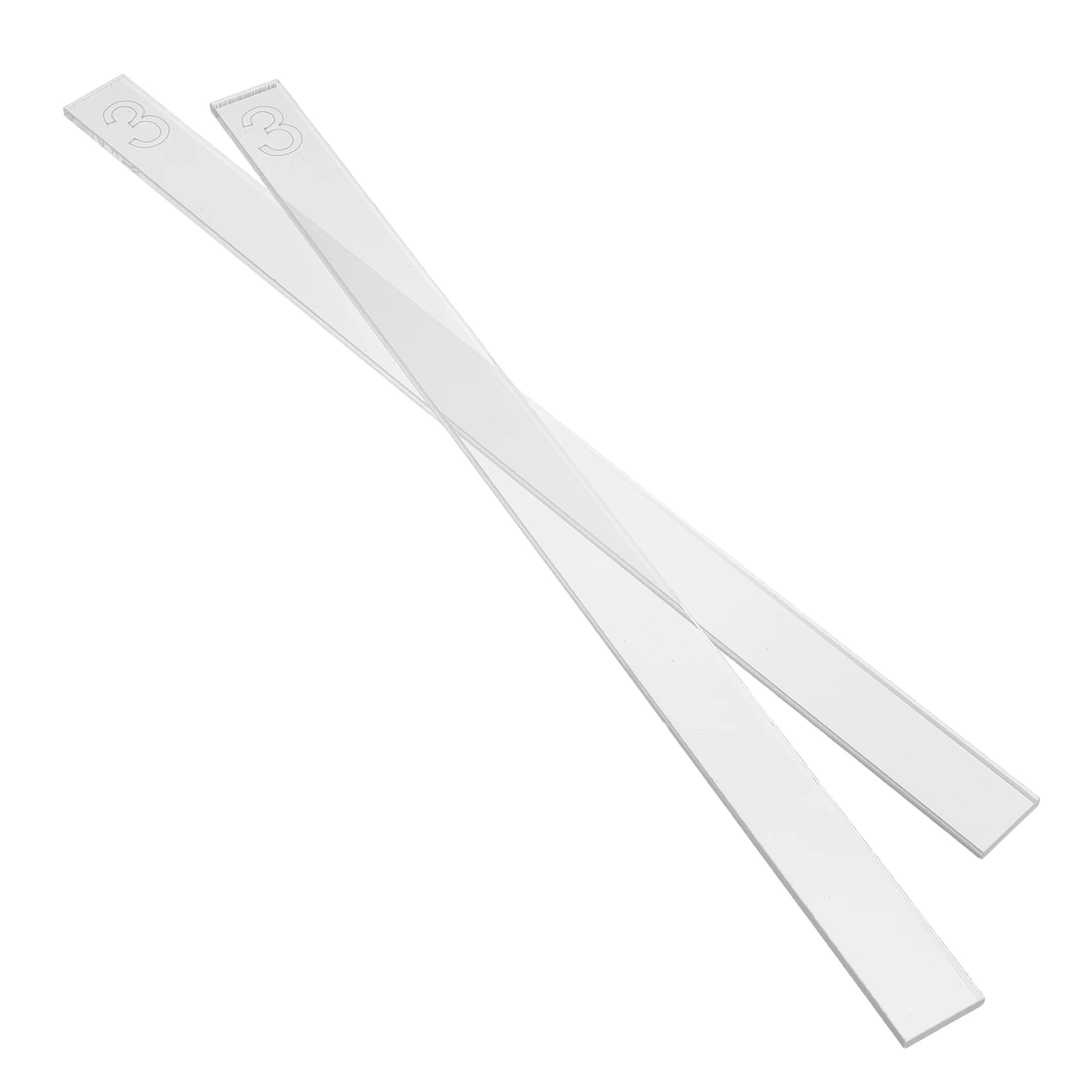 

2 Pcs Biscuit Thickness Balance Ruler Acrylic Measuring Dough Strips Baking Level Snack Tool Fondant Pastry Cookie Maker