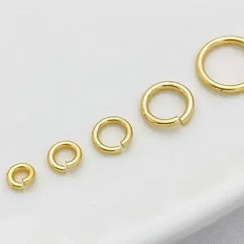 

14-каратное золото, грубая открытая петля, одна петля, браслет ручной работы «сделай сам», ожерелье, соединительное кольцо, материал для головного убора, аксессуары Q018