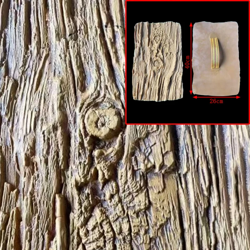 

Cement Wood Grain Texture Mold 40*26Cm Random Bark Fake Tree Stamp Plastic Stone Tool Artificial Mountain Park Floor Mold