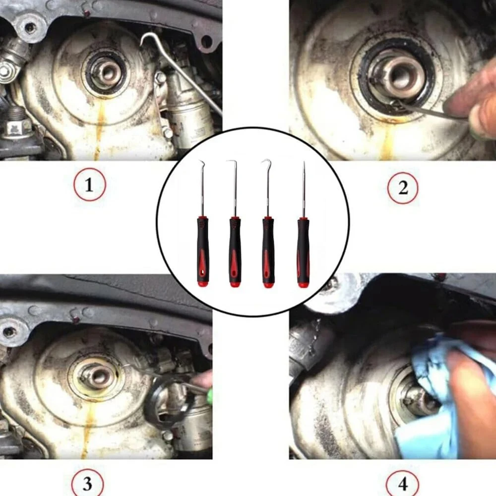 4Pcs Auto Öl Dichtung Schraubendreher Set Auto Auto Öl Dichtung O-Ring Dichtung Dichtung Pick Puller Remover Pick Haken werkzeuge Auto Reparatur Werkzeuge – Detail 23