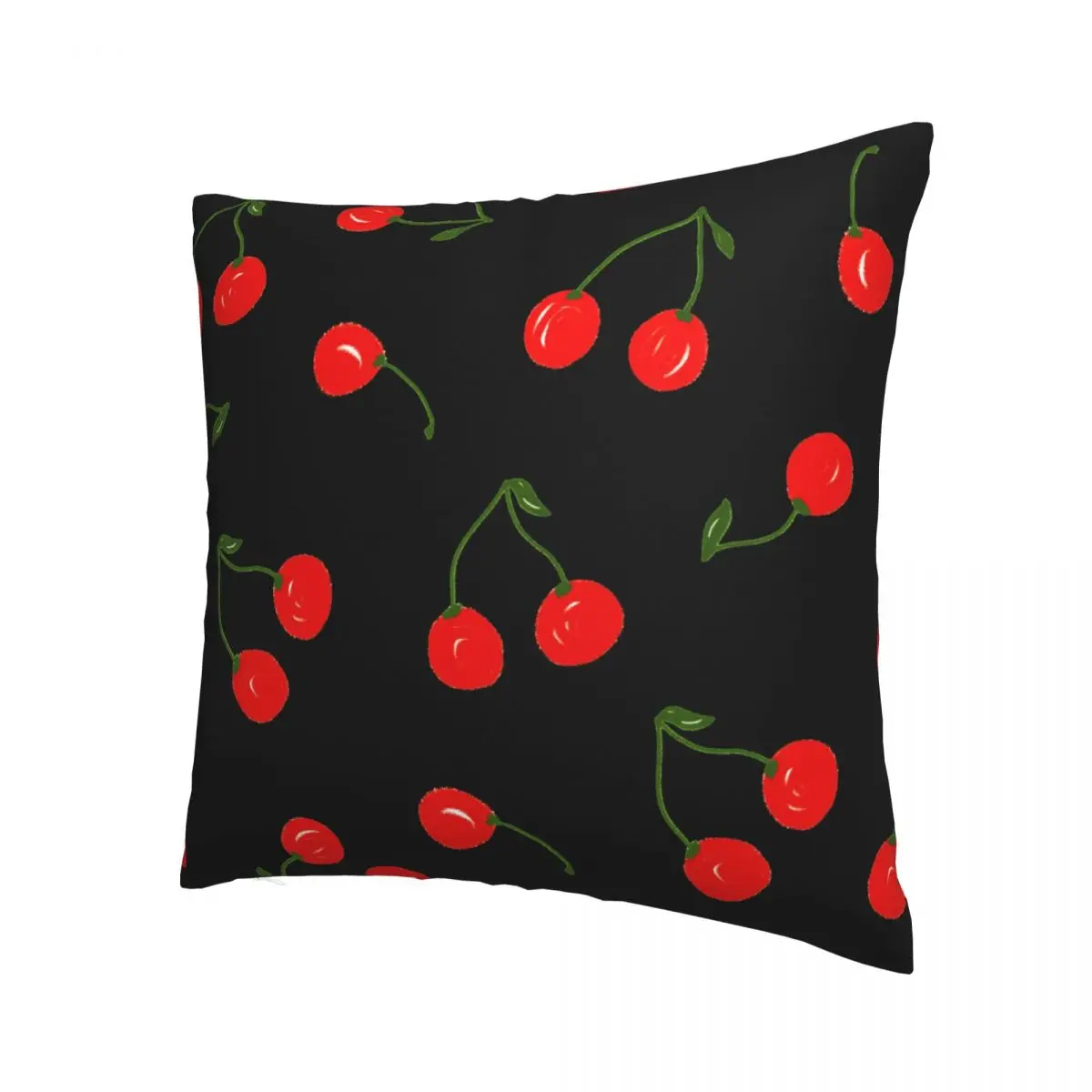 Cherry Pillowcase Printed Polyester Cushion Cover Gift Pillow Case Cover Home Zippered 18