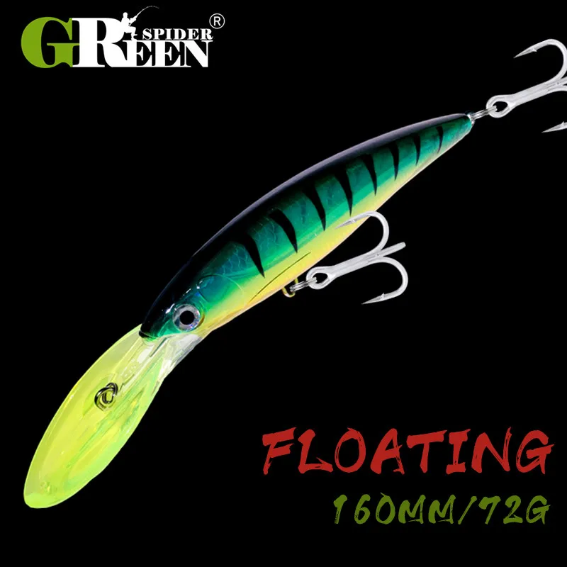 

GRS 16cm 72g Floating Bait Equipment Wobbler Minnow Leurre Fishing Lures Accessories De Pesca Carp Mandarin Isca Artificial