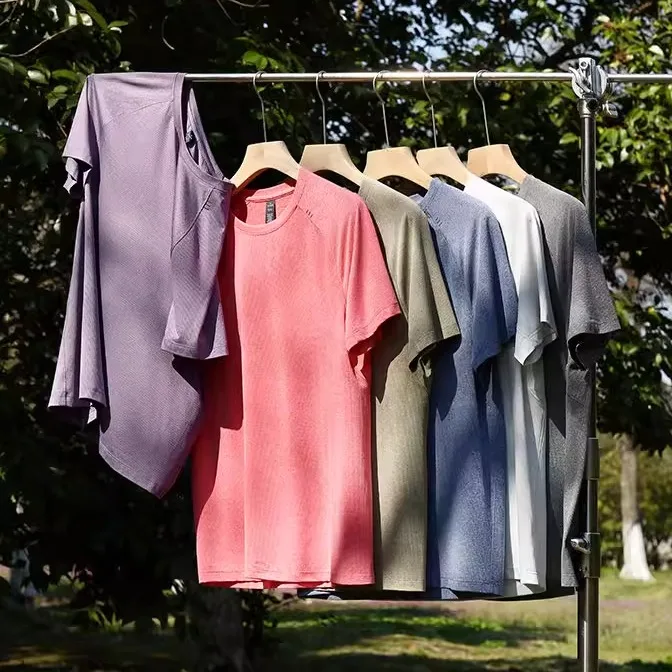 Tech Quick Dry Breathable Mesh Seamless  Process 3D Tailoring Short Sleeve T Shirt for Men And Women Summer Casual Wear