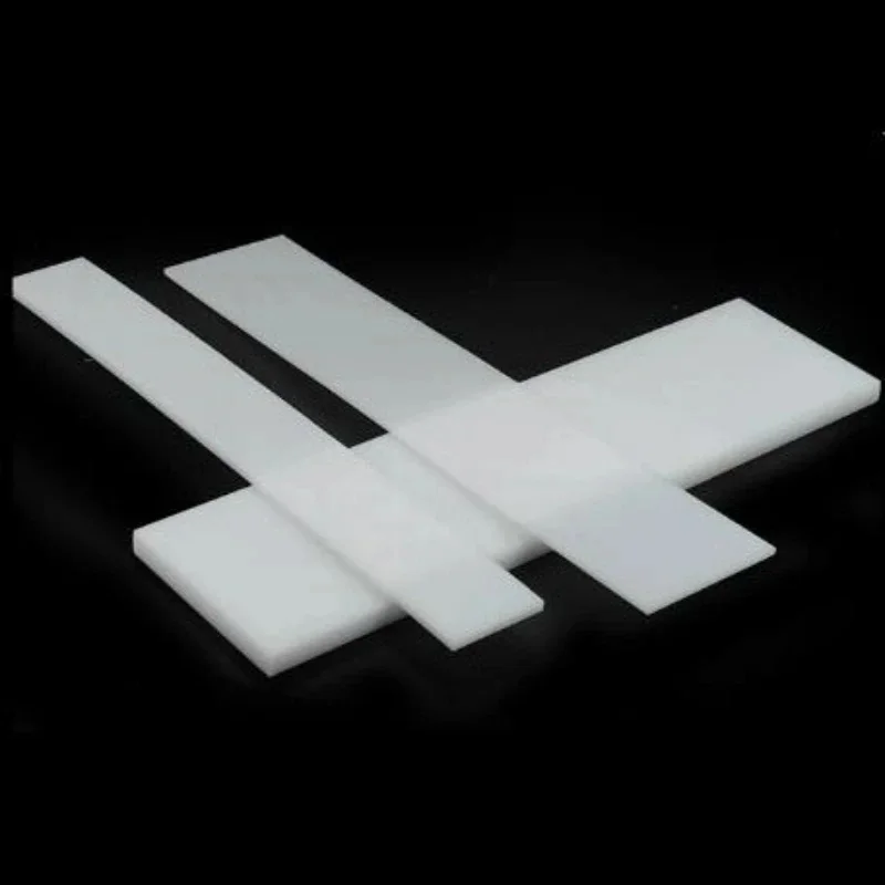 500mm White PP Polypropylene Plastic Sheet Plate Long Strip Wear Resistant Square Flat Bar For Conveyor Guide Thickness 3-20mm