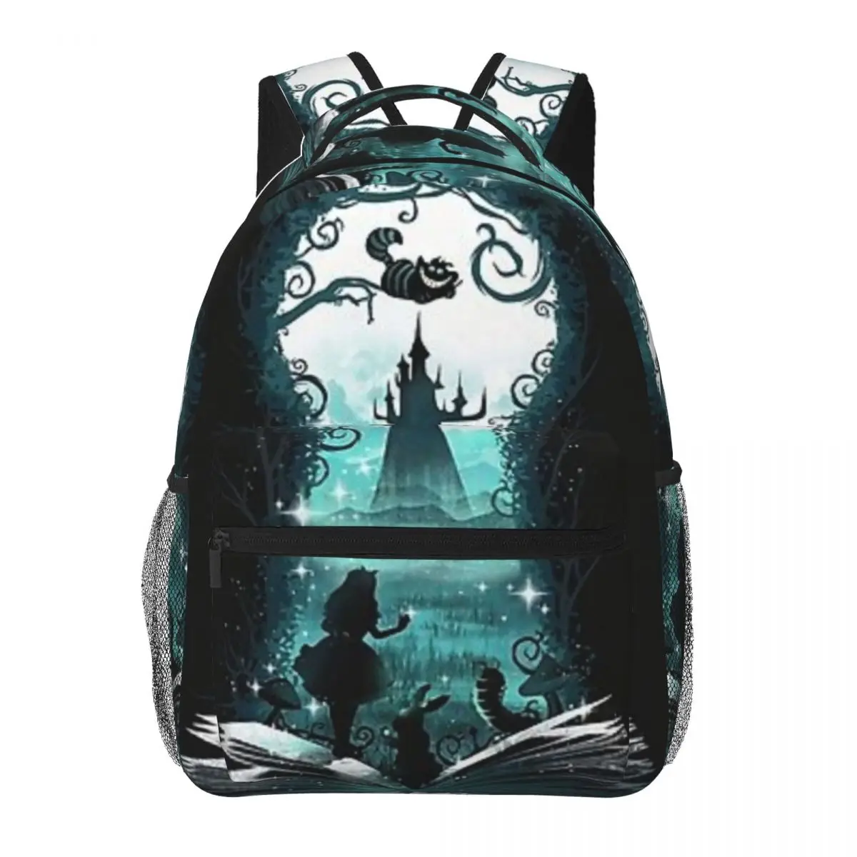 Alice On Wonderland Alice On Wonderlandd กระเป๋าเป้สะพายหลังวัยรุ่น Bookbag นักเรียนโรงเรียนกระเป๋าเดินทาง Rucksack กระเป๋าสะพาย