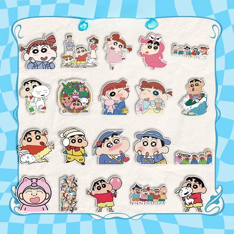 Crayon Shin-chan Sticker Cute Creativity Emoticons Journal Decoration Material 40 Pcs Waterproof Sticker Kindergarten Gift