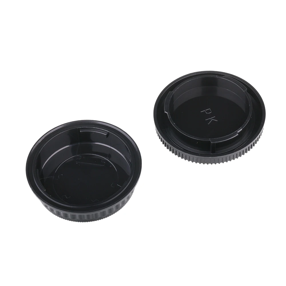For Pentax K mount Lens Rear Cap / Camera Body Cap Plastic Black Lens Cap Cover Set PK for Pentax K1 K5 K10 K20 etc.