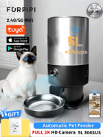 Furpipi Automatic Cat Feeder with Full HD Camera And Night Vision 5G WiFi Timed Food Tuya App Control Dispenser for Cats Dogs