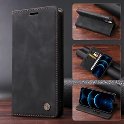 Ultrathin Leather Flip Case For iPhone 16 17 Pro Max 16E 15 14 13 12 11 Pro Max XS XR Air Business Wallet Phone Cover