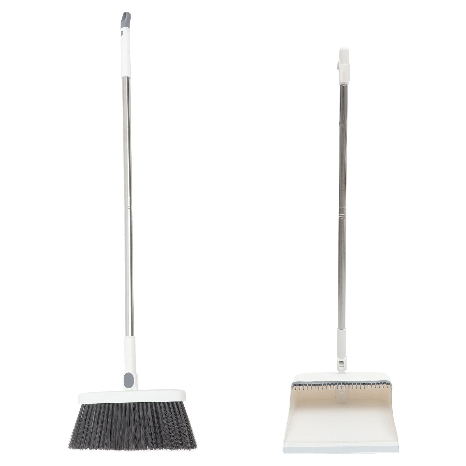 

Whisk Broom Dustpan Set Long Handle Tool for Home White Cleaning Decorative Office