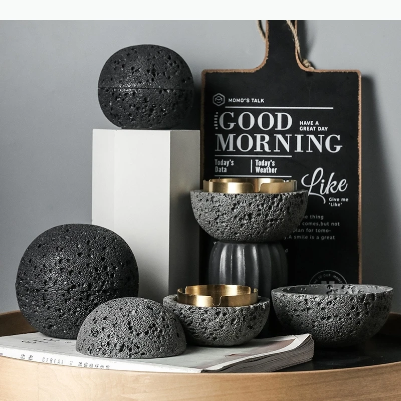 

Moon Ashtray Art Cement Metal Household Large-capacity Portable Car Anti-ash Ashtray Home Decoration Gift for Boyfriend