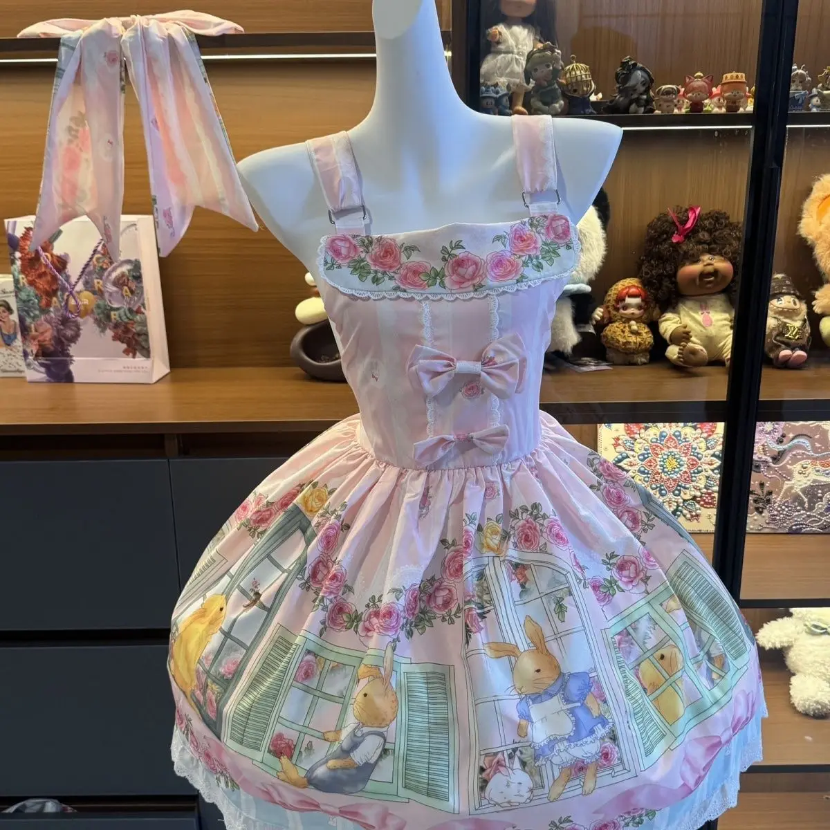 

Original [Little Rabbit Diary] Full Lolita Original Lolita Cute Sweet Strap Skirt Daily Versatile Summer
