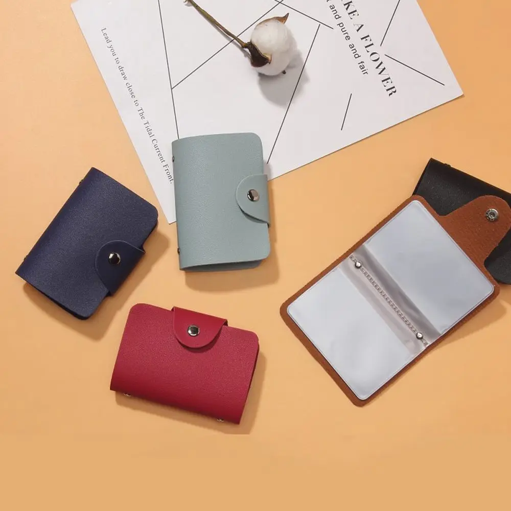 الهدايا البنك بطاقة المحفظة المحمولة بطاقة الهوية جواز السفر متعدد بطاقة بت 24 بت بطاقة حالة بولي Leather الجلود حامل بطاقة الأعمال بطاقة حقيبة #4