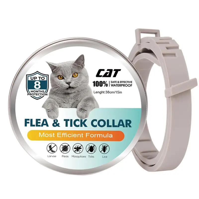 

38m Adjustable Pet Collar Cat Dog AntiFlea Collar Anti Flea Tick Mite Louse Collar Pet Protect Repel Rubber Necklace Pet Supply